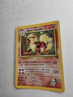 2000 Pokemon Gym Challenge Holographic Blaine's Arcanine card 1/132 - Image 4