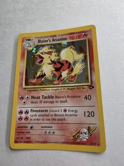 2000 Pokemon Gym Challenge Holographic Blaine's Arcanine card 1/132 - Image 5