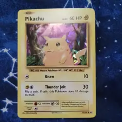 Pokemon Pikachu TCG Reverse Holo Card 35/108 Cracked Ice Holo - Image 1