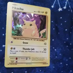 Pokemon Pikachu TCG Reverse Holo Card 35/108 Cracked Ice Holo - Image 4