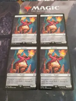 Mtg. 4x #14 Wizard / Hero Double-Sided Tokens. Final Fantasy. Nm - Image 1