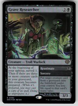 Grave Researcher Foil Rare Secrets of Strixhaven 85 MTG Near Mint 2026 - Image 1