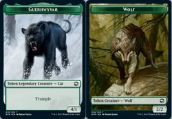 1 x Guenhwyvar Token // Wolf Token - Foil - Adventures in the Forgotten Realms - - Image 1