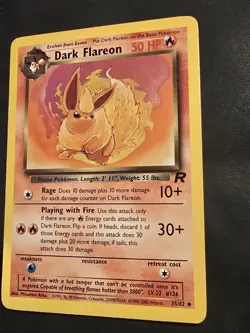 Dark Flareon 35/82 - NON-HOLO - Team Rocket - VINTAGE WOTC POKEMON CARD - Image 3