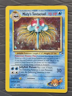 Misty's Tentacruel 10/132 Gym Heroes Holo Rare Pokemon Card HP - Image 1