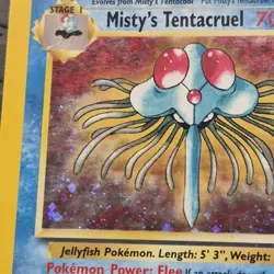 Misty's Tentacruel 10/132 Gym Heroes Holo Rare Pokemon Card HP - Image 2