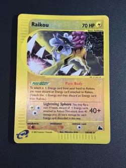 Pokemon raikou set skyridge eng 28/144 in inglese rara holo REVERSE rare foil - Image 2