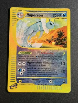 Pokemon vaporeon skyridge 33/144 eng rara rare holo REVERSE vintage kimura - Image 1