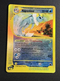 Pokemon vaporeon skyridge 33/144 eng rara rare holo REVERSE vintage kimura - Image 2