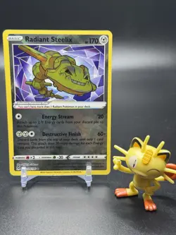 Radiant Steelix 124/196 Pokemon Swsh11: Lost Origin Holo - NM - Image 1