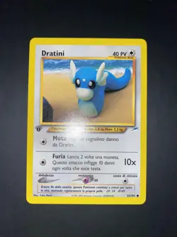 Carta Old Pokemon ITA Neo Destiny 1ª Edizione Comune Dratini 63/105 Near Mint - Image 4