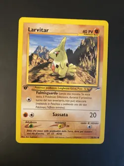 Carta Old Pokemon ITA Neo Destiny 1ª Edizione Comune Larvitar 70/105 Near Mint - Image 1