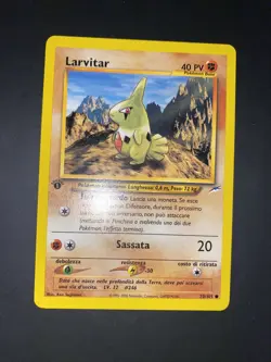 Carta Old Pokemon ITA Neo Destiny 1ª Edizione Comune Larvitar 70/105 Near Mint - Image 3