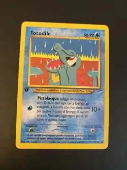 Carta Old Pokemon ITA Neo Destiny 1ª Edizione Comune Totodile 85/105 Near Mint - Image 1