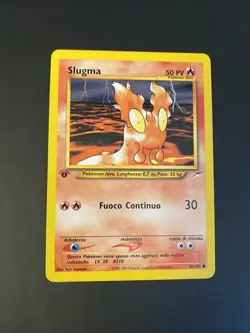 Carta Old Pokemon ITA Neo Destiny 1ª Edizione Comune Slugma 82/105 Near Mint- - Image 1