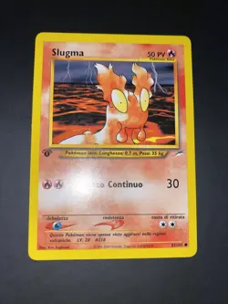 Carta Old Pokemon ITA Neo Destiny 1ª Edizione Comune Slugma 82/105 Near Mint- - Image 4
