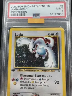 2000 Pokemon Neo Genesis Lugia Holo 1st Edition #9 PSA 9 MBA GOLD - Image 2