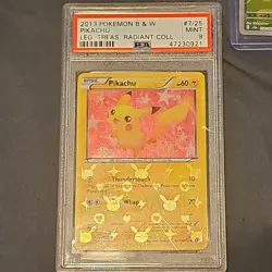 The Pokemon Company 2013 Pikachu RC7/RC25 Legendary Treasures Radiant Holo PSA 9 - Image 1