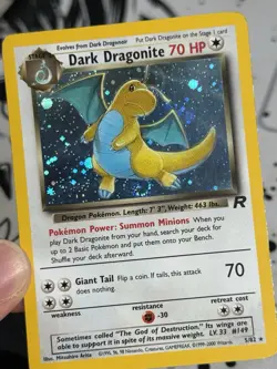 Pokemon Dark Dragonite 5/82 Holo Team Rocket SWIRL - Image 3
