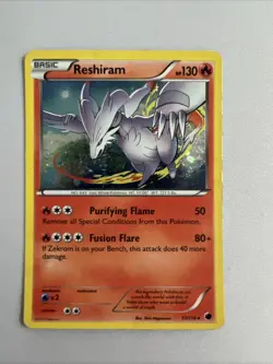 Pokemon TCG Reshiram Black White Holo Rare Card 17/116 Plasma Freeze 2013 MP - Image 1