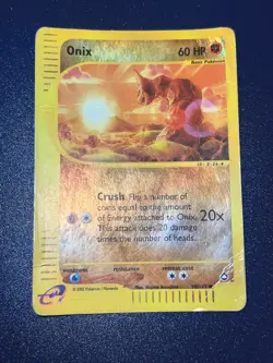 Pokemon Carta Card Rare Foil Eng Aquapolis Onix 98/137 Holo REVERSE Foil - Image 3