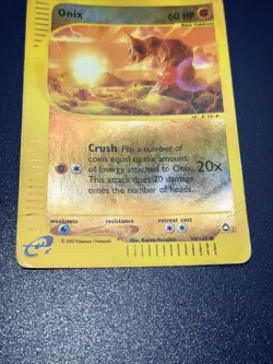 Pokemon Carta Card Rare Foil Eng Aquapolis Onix 98/137 Holo REVERSE Foil - Image 4