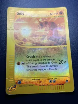 Pokemon Carta Card Rare Foil Eng Aquapolis Onix 98/137 Holo REVERSE Foil - Image 5