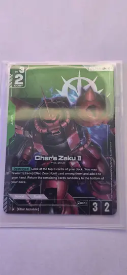 Gundam Card Game Char’s Zaku II LR+ ST03-006 Alt Art NM English - Image 1