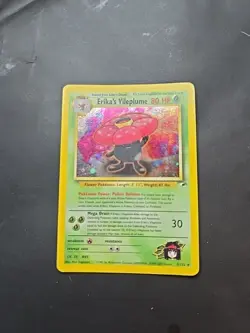 Pokemon TCG Erika's Vileplume Gym Heroes Holo Card 5/132 Unlimited Rare Read - Image 1