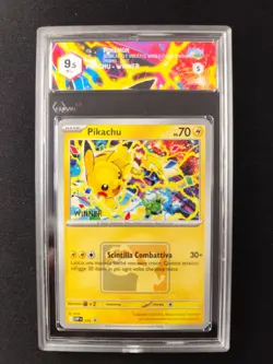 Carta Pokemon PSA PROMO PIKACHU STAMPED WINNER SVP 225 ITA RARo SCARLATTO BGS Ex - Image 2