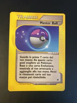 Pokemon Carta Old Non Comune Expedition Set Base ITA Master Ball 143/165 - Image 1