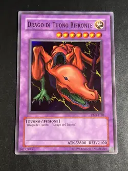 yu gi oh drago di tuono bifronte pmt-i120 super rara ita fusione goat 1996 old - Image 1