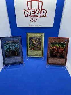 Yu-Gi-Oh le 3 divinita egizie drago alato di ra obelisk Slifer del cielo ita nm - Image 1