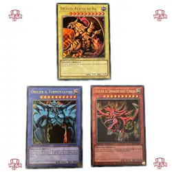 Yu-Gi-Oh le 3 divinita egizie drago alato di ra obelisk Slifer del cielo ita nm - Image 2