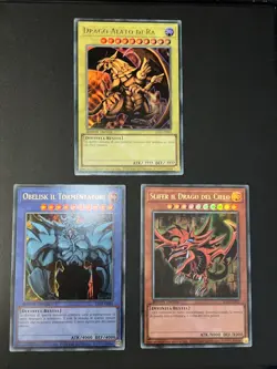 Yu-Gi-Oh le 3 divinita egizie drago alato di ra obelisk Slifer del cielo ita nm - Image 4
