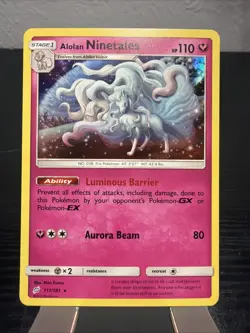Alolan Ninetales 111/181 Holo Team Up Pokemon Card NM - Image 1