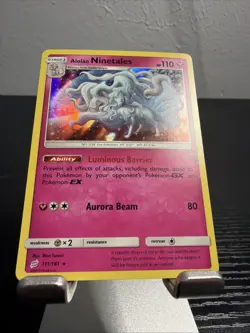 Alolan Ninetales 111/181 Holo Team Up Pokemon Card NM - Image 2