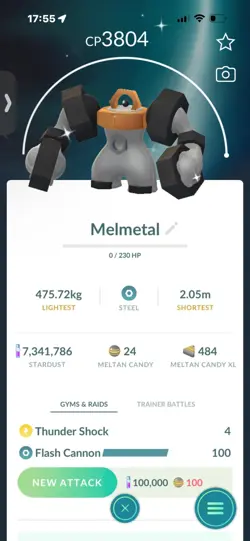 Pokemon Go Shiny Melmetal ( Max CP) - Image 1
