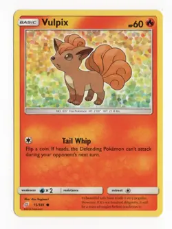 Vulpix 15/181 Team Up Pokemon Common NM 2019 Sun & Moon English - Image 1