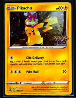 Pikachu SWSH234 Holo Black Star Promo NM TCG Pokemon Pikachu 0425#258 - Image 1