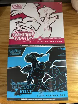 Pokemon Center Exclusive Black Bolt and White Flare Elite Trainer Box ETB NEW - Image 1