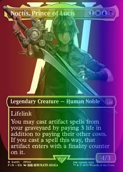 MTG Magic the Gathering Noctis, Prince of Lucis (401/781) Final Fantasy LP FOIL - Image 1