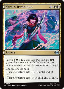 x1 Karai's Technique TMT Ninja Turtles MTG 152 M/NM 1x - Image 1