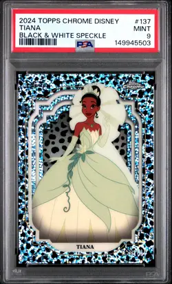 2024 TOPPS CHROME DISNEY BLACK & WHITE SPECKLE #137 TIANA 59/101 PSA 9 - Image 1