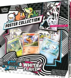 Pokemon * Black Bolt & White Flare * SV10.5 Poster Collection (x4) Booster Packs - Image 1