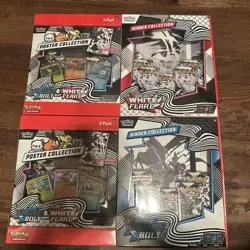 2 Black Bolt White Flare Poster Collections + Binder Collection Sam's Club - Image 1