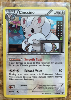 Pokemon TCG 2012 Black & White Next Destinies Holo Cinccino 89/99 (LP+) - Image 1