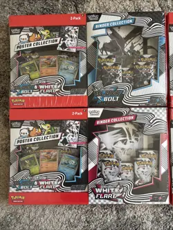Pokemon Binder + Poster Collection Black Bolt & White Flare Sam's Club Lot of 4 - Image 2