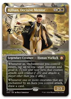 Killian, Decisive Mentor (Borderless) #4 NM Commander: Secrets of Strixhaven - Image 1