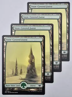 MTG Snow-Covered Land Playset (x4 Cards) Pick a Color! Modern Horizons 1 NM-LP - Image 3